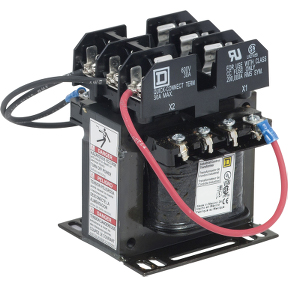 Schneider Electric Control Transformer; 50 VA; 208V/230V/460V Primary; 115V Secondary; Single-Phase; Primary &plus; Secondary Fusing